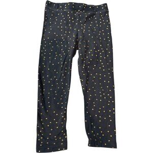 Spotted Zebra girl's black with gold polka dots leggings sz 3t